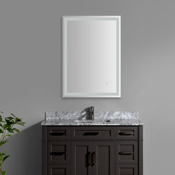 Pax Rectangular Frameless Anti-Fog Aluminum Front/Back-lit Tri-color LED Bathroom Vanity Mirror with Smart Touch Control